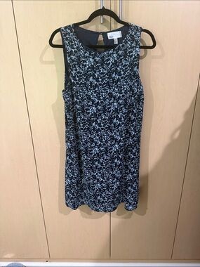 No Boundaries Black and White Floral Sleeveless Shift Tunic